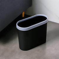 垃圾桶阿斯卡利(ASCARI)家用方形卫生间厕所客厅厨房北欧简约不带盖时尚纸篓拉圾桶 8701黑色长方形