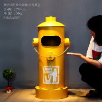 复古铁艺工业风做旧大号消防栓垃圾桶阿斯卡利(ASCARI)创意餐厅个装饰品摆件 黄色大号