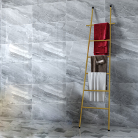 北欧梯子阿斯卡利(ASCARI)毛巾架落地式免打孔卫生间置物架浴室架收纳架挂衣架金色 金色