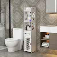 卫生间置物架洗澡间收纳柜落地洗手间储物柜防水角阿斯卡利(ASCARI)落窄柜马桶边柜 高120正面宽23侧23百叶柜门款