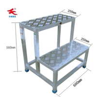 定制铝合金踏步梯子阿斯卡利(ASCARI)台阶家用移动三四五步梯车间安全踏板梯踩踏台 2步高500宽600