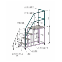 定制铝合金踏步梯子阿斯卡利(ASCARI)台阶家用移动三四五步梯车间安全踏板梯踩踏台 按图定制