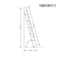 家用加厚防滑直梯阿斯卡利(ASCARI)室内木制阁楼楼梯带扶手梯简易五步原木梯子 加厚款5踏(材料厚2.5cm)