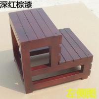 家用梯子阿斯卡利(ASCARI)登高凳踏步二步梯凳两用梯凳子台阶脚踏凳登高梯踏步 碳化色不漆宽35深48高42