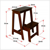家用楼梯椅阿斯卡利(ASCARI)全梯子椅子四层折叠梯凳多功能登高凳木梯子 二层浅胡桃色梯凳