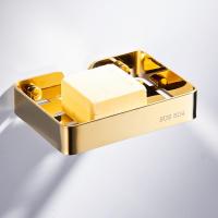 卫生间肥皂盒架阿斯卡利(ASCARI)免打孔金色304不锈钢壁挂式沥水香皂网浴室置物架 镐金色-免钉