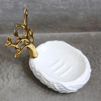 欧美式创意沥水陶瓷肥皂盒个性家用卫生间皂碟皂阿斯卡利(ASCARI)托首饰架托盘 首饰盘