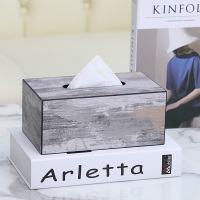 现代简约轻奢阿斯卡利(ASCARI)北欧抽纸盒家居客厅餐厅家用车用钢琴烤漆创意纸巾盒 烤漆灰色印象纸巾盒大号