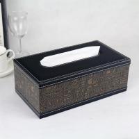 简约欧式抽式阿斯卡利(ASCARI)纸巾盒 皮质抽纸盒 创意客厅茶几餐厅卧室家用汽车载 大号埃及纹