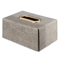 美式皮革质方形阿斯卡利(ASCARI)家用抽纸盒北欧ins轻奢客厅卧室简约卫生间纸巾盒 蛇纹