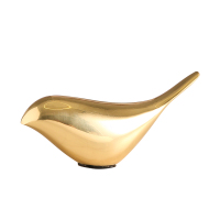 轻奢风皮质纸巾盒阿斯卡利(ASCARI)摆件美式客厅茶几收纳欧式抽纸盒装饰品 铜鸟