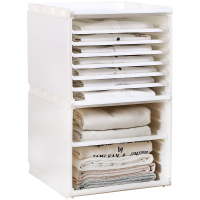 抖音衣柜内部收纳衣服阿斯卡利(ASCARI)网红分格空间出租房用橱子隔板层架