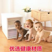 衣橱收纳箱透明抽屉式阿斯卡利(ASCARI)储物柜宝宝衣服收纳盒大简易衣柜收纳柜