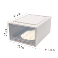 特大号收纳箱阿斯卡利(ASCARI)抽屉式衣物整理箱加厚透明衣柜收纳盒衣服储 F3523(47*35*23) 高品质