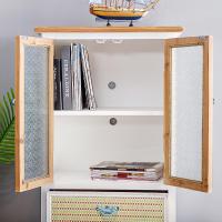 美式乡村斗柜复古阿斯卡利(ASCARI)立式高柜地中海田园彩绘储物收纳柜墙角书柜 做旧款 整装