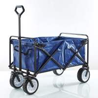 拖车家用拉货车阿斯卡利(ASCARI)钓鱼手拉车买菜拉车折叠小拖车户外野营搬运车购物 大款[升级宽轮加厚布袋]蓝色