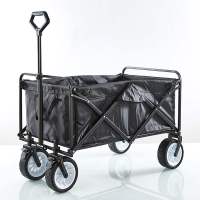 拖车家用拉货车阿斯卡利(ASCARI)钓鱼手拉车买菜拉车折叠小拖车户外野营搬运车购物 大款[升级宽轮加厚布袋]黑色