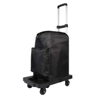 平板小推车阿斯卡利(ASCARI)折叠便携手拉车家用平板手推车行车搬运车拉货小拖车 2.8英寸旗舰蓝色加购物袋