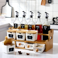 北欧厨房调味盐罐子调料盒家用创意大全油壶醋瓶套装组合装阿斯卡利(ASCARI)收纳盒