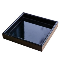 样板房浴室家居用品套装洗手间卫浴托盘收纳盘卫生间台面阿斯卡利(ASCARI)饰品摆件 黑色亮面烤漆托盘