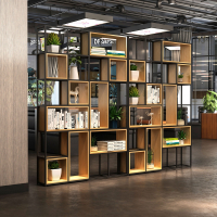 铁艺隔断置物架工业风阿斯卡利(ASCARI)装饰客厅餐厅格子架网红办公室书架落地