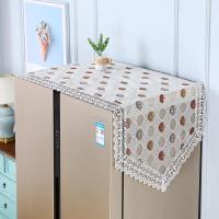 冰箱盖布阿斯卡利(ASCARI)防尘布装饰对开单双开冰箱洗衣机罩蕾丝 皇冠-白色[绣花纱] 双开/大对开70*175cm