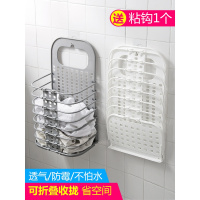 可折叠脏衣篮免打孔装衣物玩具收纳筐 阿斯卡利(ASCARI)家用放脏衣服的篮子