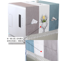 冰箱巾阿斯卡利(ASCARI)单开双开冰箱盖布防油防尘罩冰箱罩北欧麋鹿冰 北欧麋鹿灰水溶边冰箱巾 对开门180*65cm
