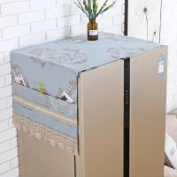 布艺冰箱盖布阿斯卡利(ASCARI)单开对双开冰箱罩欧式洗衣机防尘罩套布 一品海棠灰 单开门60*140cm