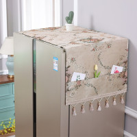 海尔云米美的冰箱盖布防尘罩阿斯卡利(ASCARI)对双开单开冰箱罩盖布巾流苏吊坠 歌莉娅茶色 双开:65cm*170cm