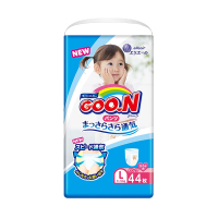 大王维E拉拉裤大码L44片(9-14kg) 女宝专用 婴儿尿不湿 学步裤爬行裤 日本原产 持久干爽