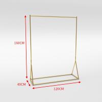 服装店展示架金色服装架女装店货架落地式陈列中岛挂衣架上墙设计