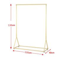 童装店展示架店铺货架儿童新款落地侧挂金色中岛架服装店衣架