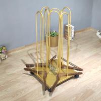 服装店衣架收纳架省空间放衣架的可移动整理裤夹童装店裤架储存车