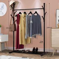 简易挂衣架落地单杆式晾衣架折叠卧室家用宿舍衣帽架收纳晒衣架子