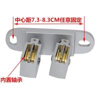 晒衣架手摇双杆升降晾衣架配件转角器衣架定位转向器万向滑轮通用