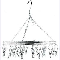 不锈钢晾衣架 20夹实心文胸内衣袜子架 多功能防风晾晒架