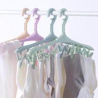 美曼晾衣架多夹子衣挂家用塑料晾内衣内裤袜子衣服晒衣夹防风衣架
