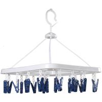 24夹塑料晒架晾晒内衣裤袜子多夹子晾衣架防风晒衣架晾衣架