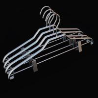 成人夹子晒衣架太空铝干湿两用无痕收纳带裤夹挂衣5支