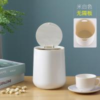 北欧桌面垃圾桶可爱迷你创意餐桌小号床头桌上茶几带盖按压垃圾桶