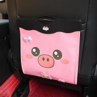 创意卡通车载垃圾桶汽车内用品垃圾袋挂式车上座椅后排折叠收纳袋