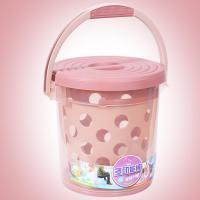 加厚塑料水桶玩具洗澡收纳桶带盖可坐钓鱼桶凳手提家用多功能