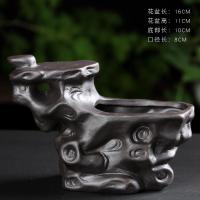 多肉花盆创意个性陶瓷紫砂透气微景观盆古典桌面小号花器文竹盆栽