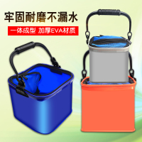钓鱼打水桶渔具折叠水桶带绳网小加厚提装渔具鱼箱桶鱼桶钓鱼桶