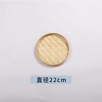竹编幼儿园绘画装饰大尺寸竹匾家用圆簸箕无孔竹制品手工晾晒田园