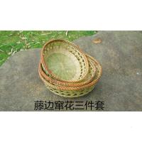 农家竹编精致手工竹编竹篮子水果篮家用收纳筐头层皮竹制品簸箕