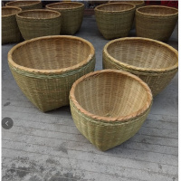 箩筐 竹编收纳筐手工箩筐竹簸箕小竹筐收纳筐 鸡蛋竹萝茶叶萝
