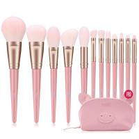 12支猪猪化妆刷套装全套初学者刷包工具套装刷子眼影刷