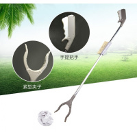 120cm卫生全不锈钢捡加长夹环卫加长钳拾物器 加厚取物器垃圾夹子